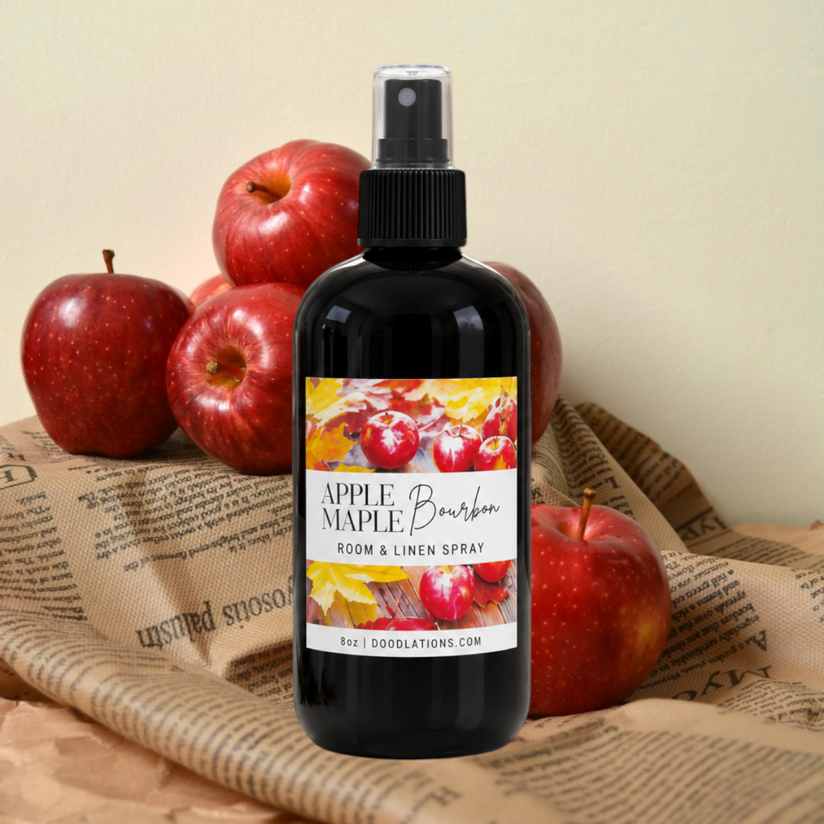 Spray para habitación y lino Bourbon con manzanas y arce