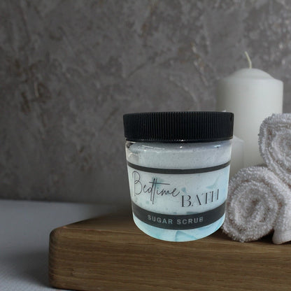Exfoliante de azúcar para el baño antes de dormir