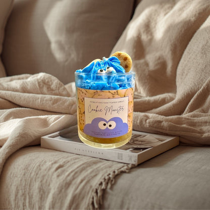 Vela de galleta con chispas de chocolate del Monstruo de las Galletas