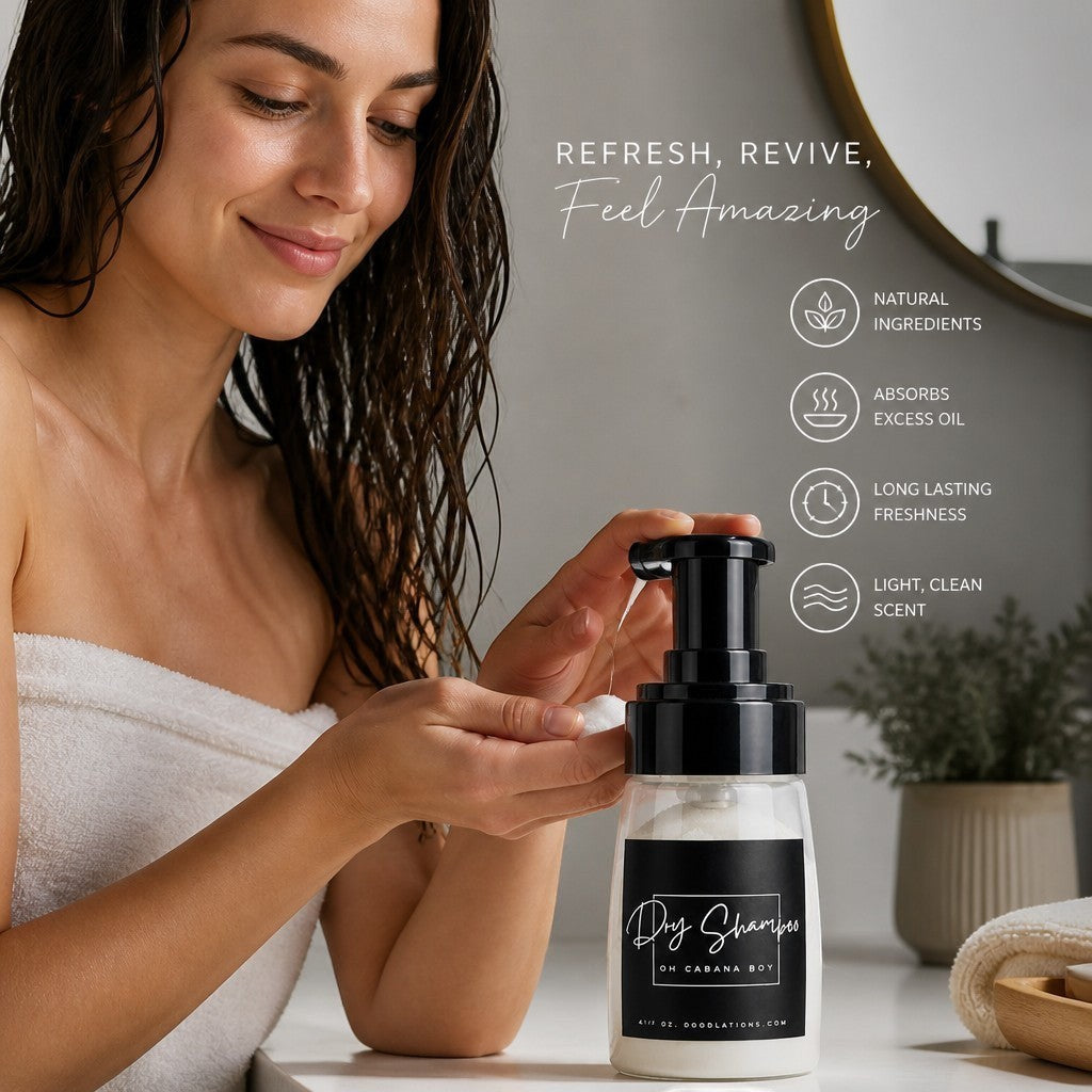 Best Dry Powder Shampoo by Doodlations | Oh Cabana Boy