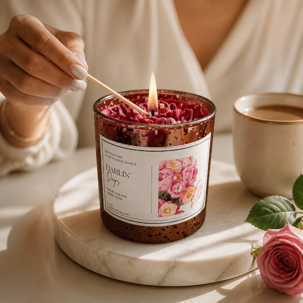Doodlations Boutique Candle | Darlin' Days Floral