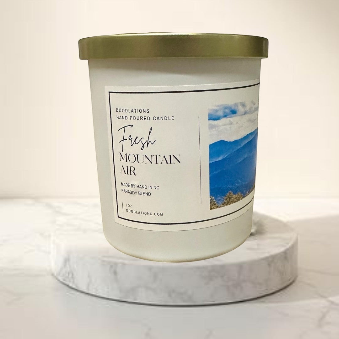Doodlations Boutique Candle | Fresh Mountain Air