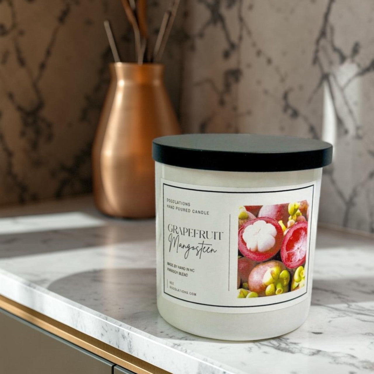 Doodlations Boutique Candle | Grapefruit & Mangosteen