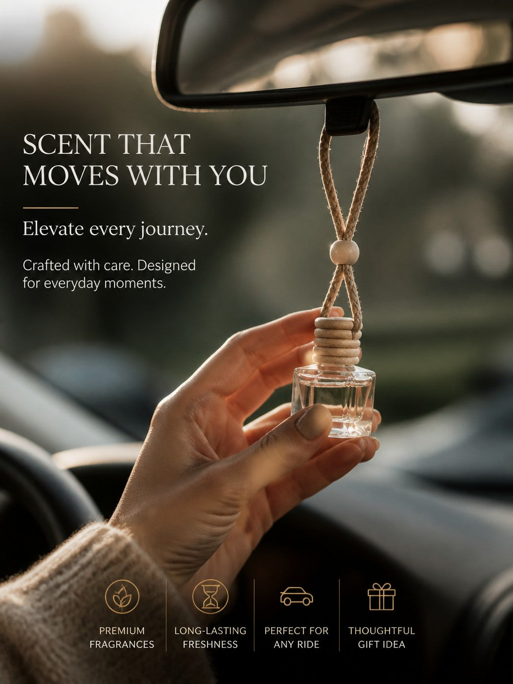Doodlations Hanging Car Diffuser | Long-Lasting Car Air Freshener
