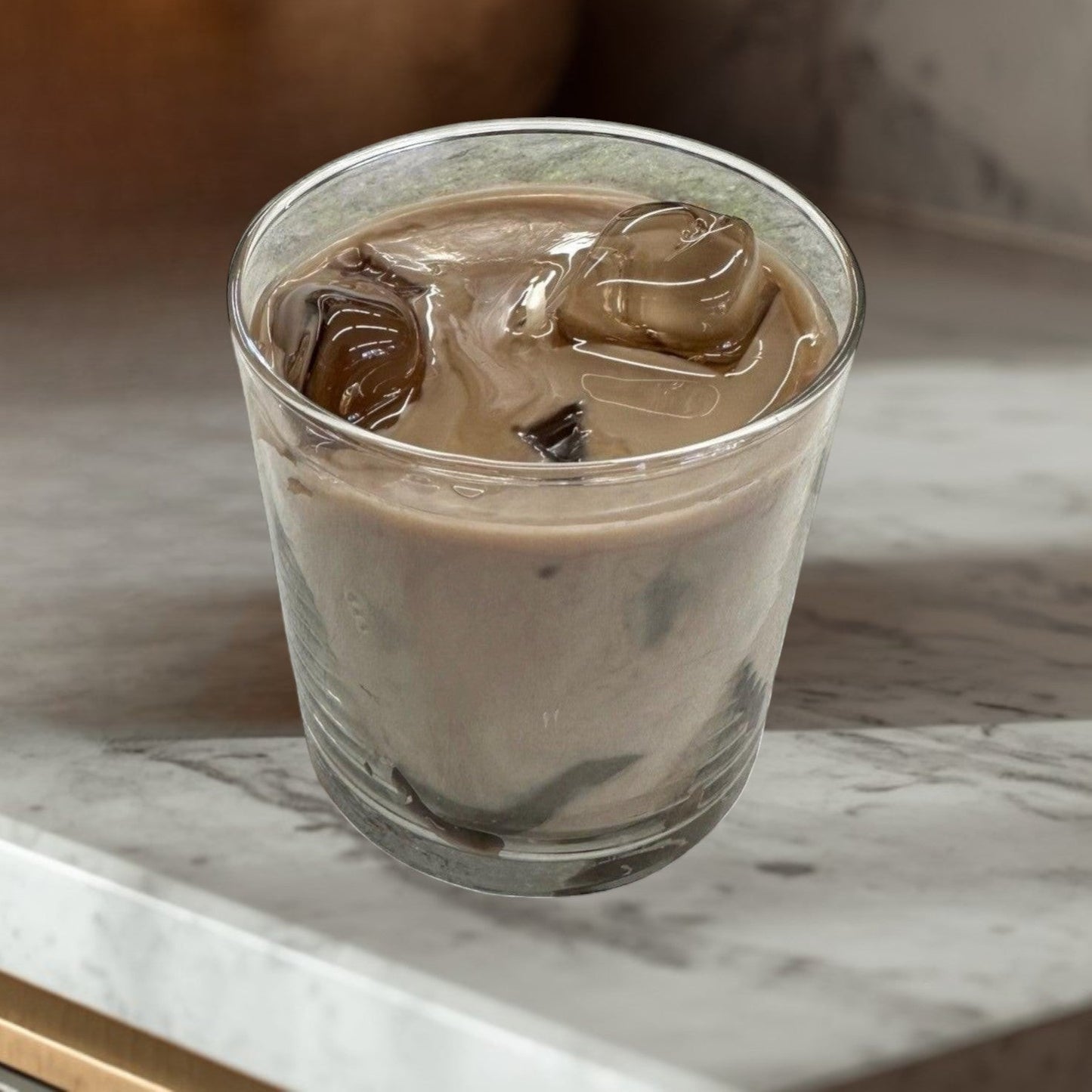 Vela de café helado con avellanas y crema