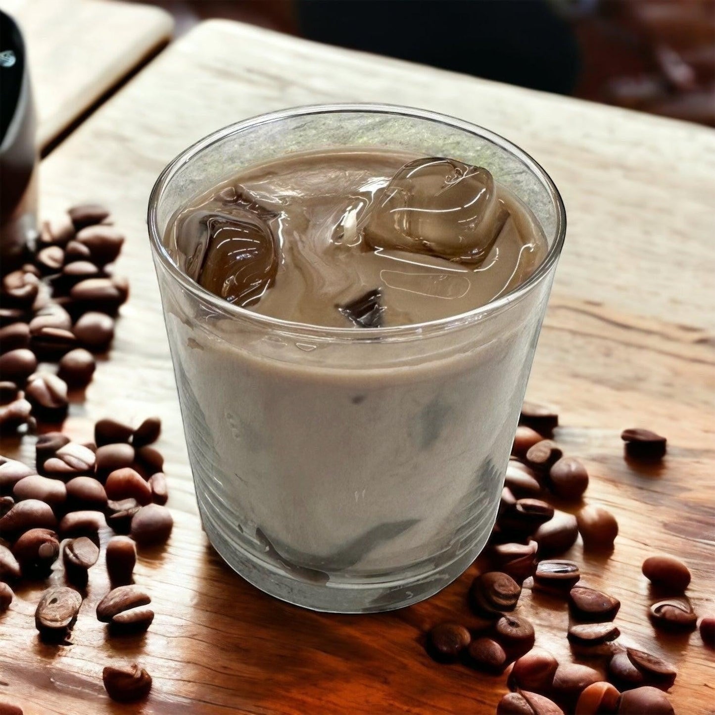 Vela de café helado con avellanas y crema