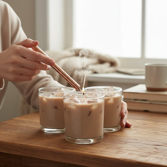 Doodlations Boutique Candle | Iced Hazelnut & Crème Coffee