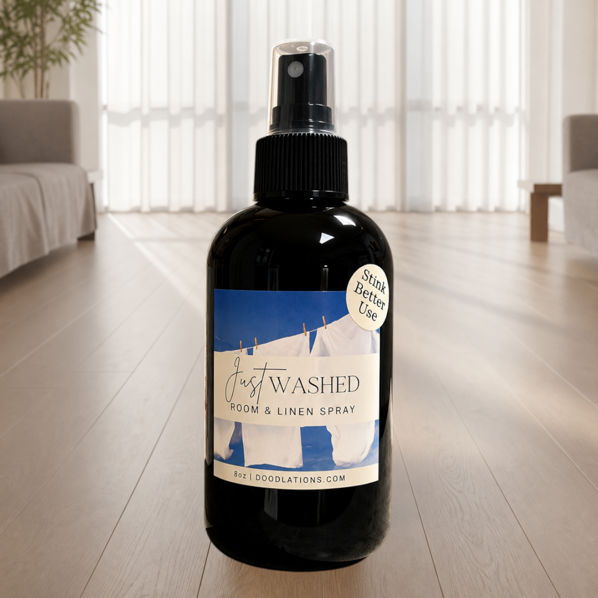 Spray para ropa de cama y habitaciones recién lavadas
