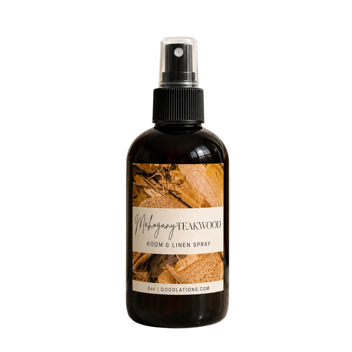 Spray para habitación y ropa de cama de madera de teca y caoba
