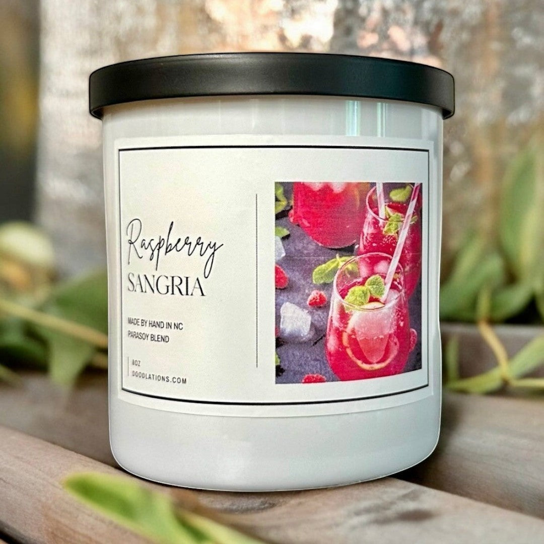 Doodlations Boutique Candle | Raspberry Sangria