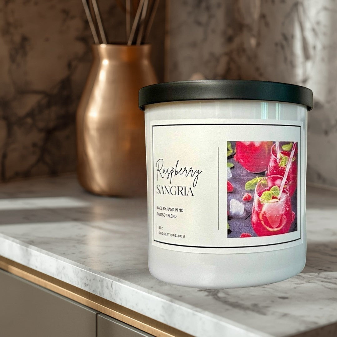 Doodlations Boutique Candle | Raspberry Sangria