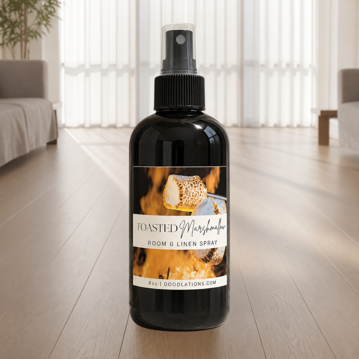 Aerosol para habitación y ropa de cama con malvavisco tostado