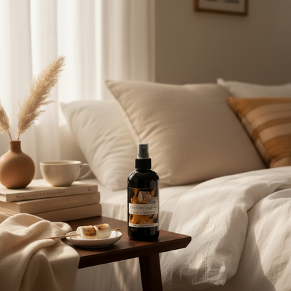 Aerosol para habitación y ropa de cama con malvavisco tostado