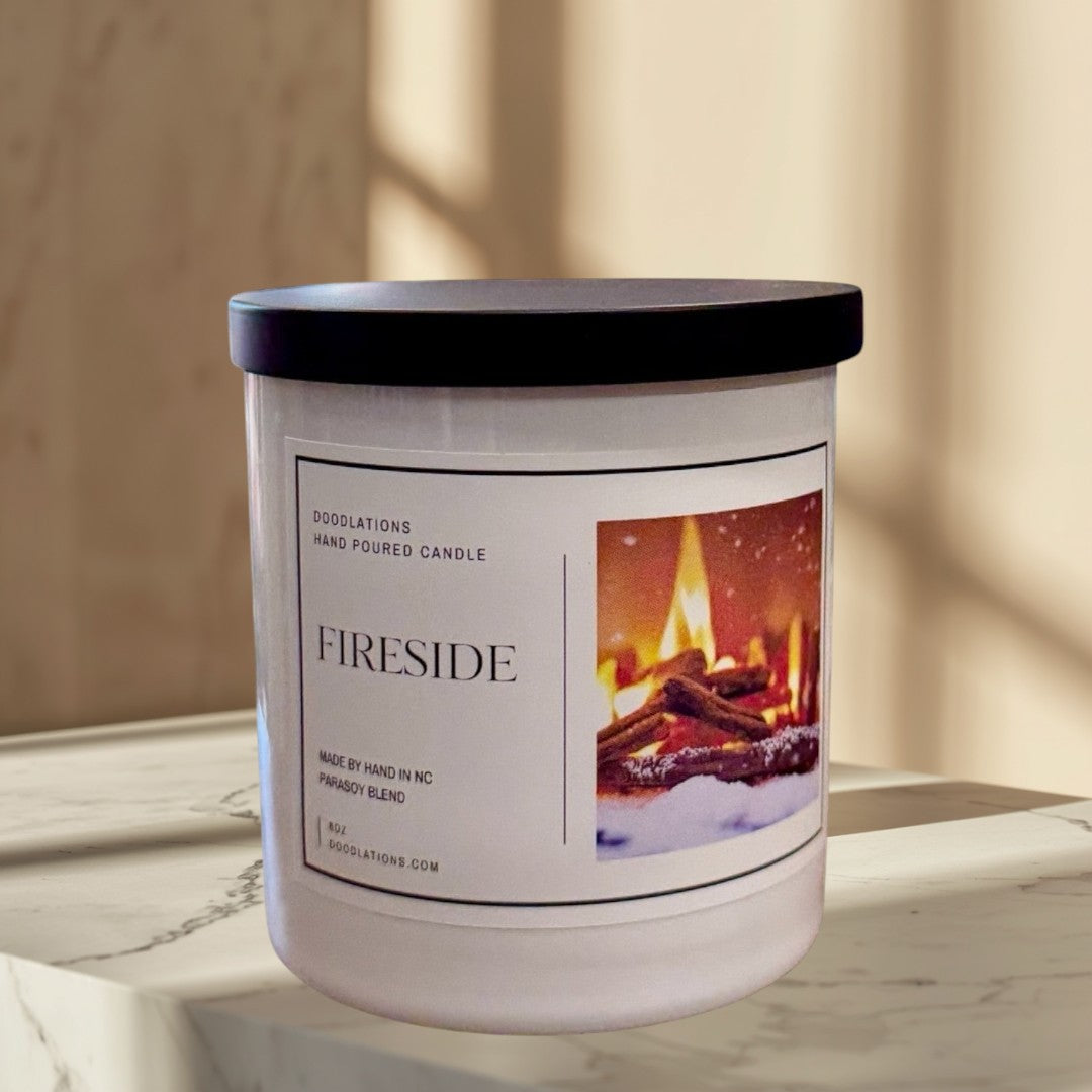Doodlations Boutique Candle | Fireside