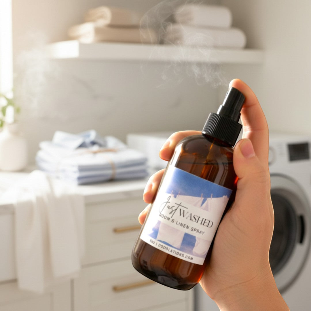 Spray para ropa de cama y habitaciones recién lavadas