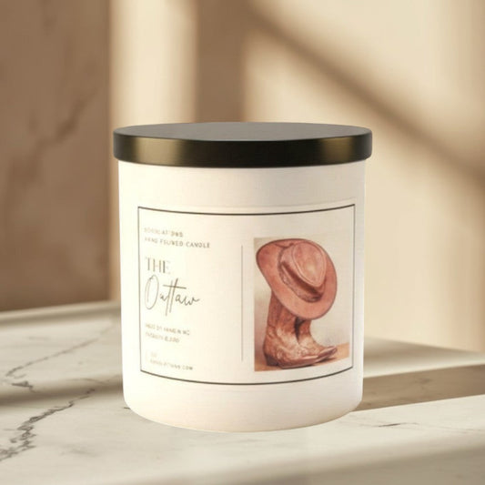 Doodlations Boutique Candle | The Outlaw