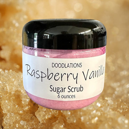 Doodlations Sugar Scrub | Raspberry Vanilla | 4 oz