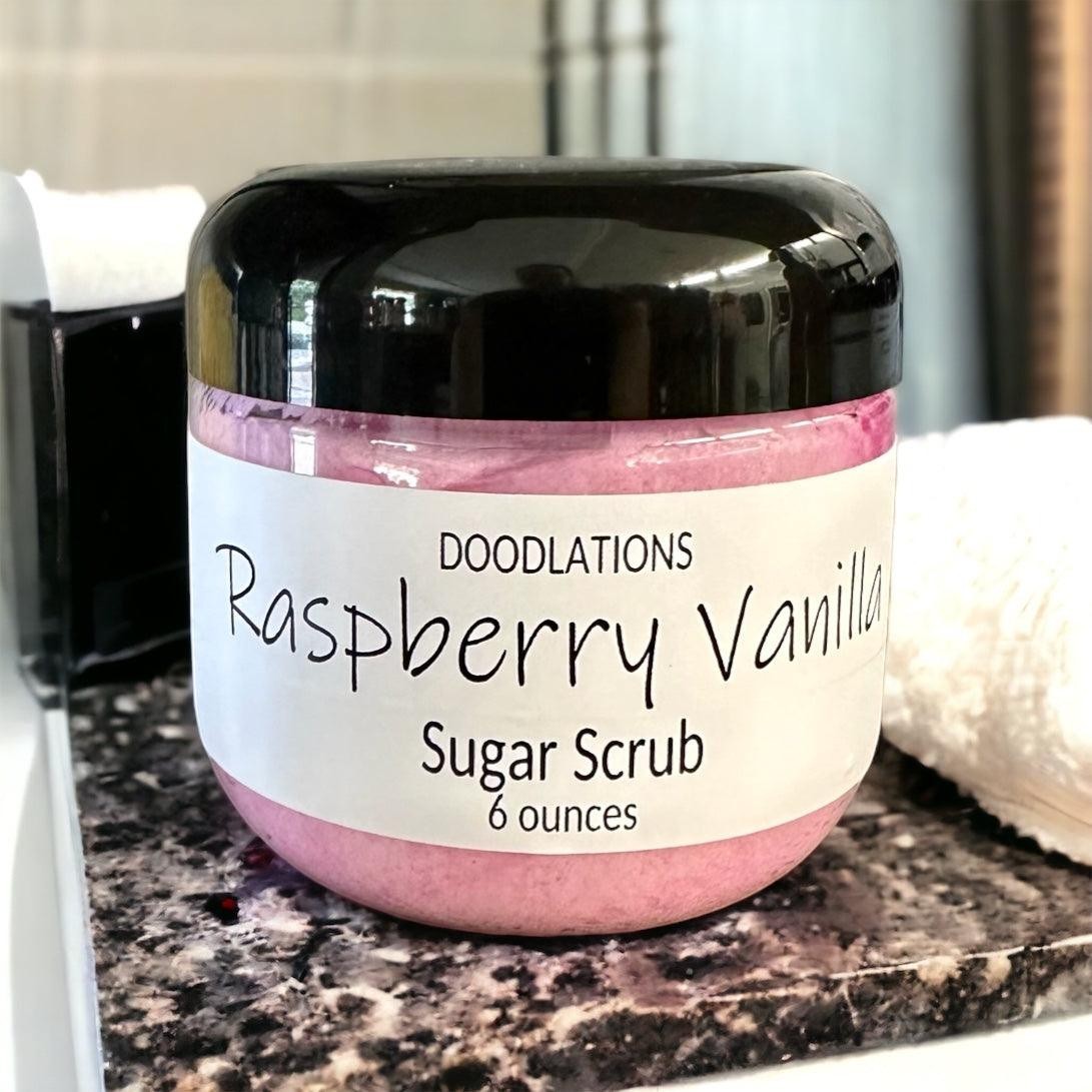 Doodlations Sugar Scrub | Raspberry Vanilla | 4 oz