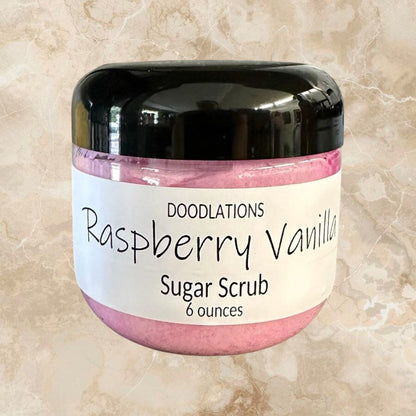 Doodlations Sugar Scrub | Raspberry Vanilla | 4 oz