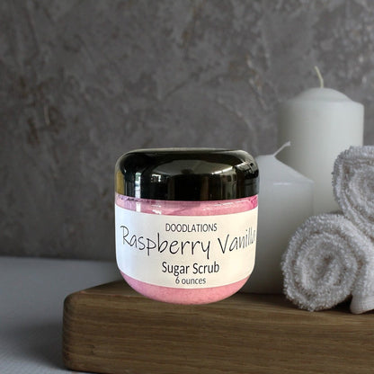 Doodlations Sugar Scrub | Raspberry Vanilla | 4 oz