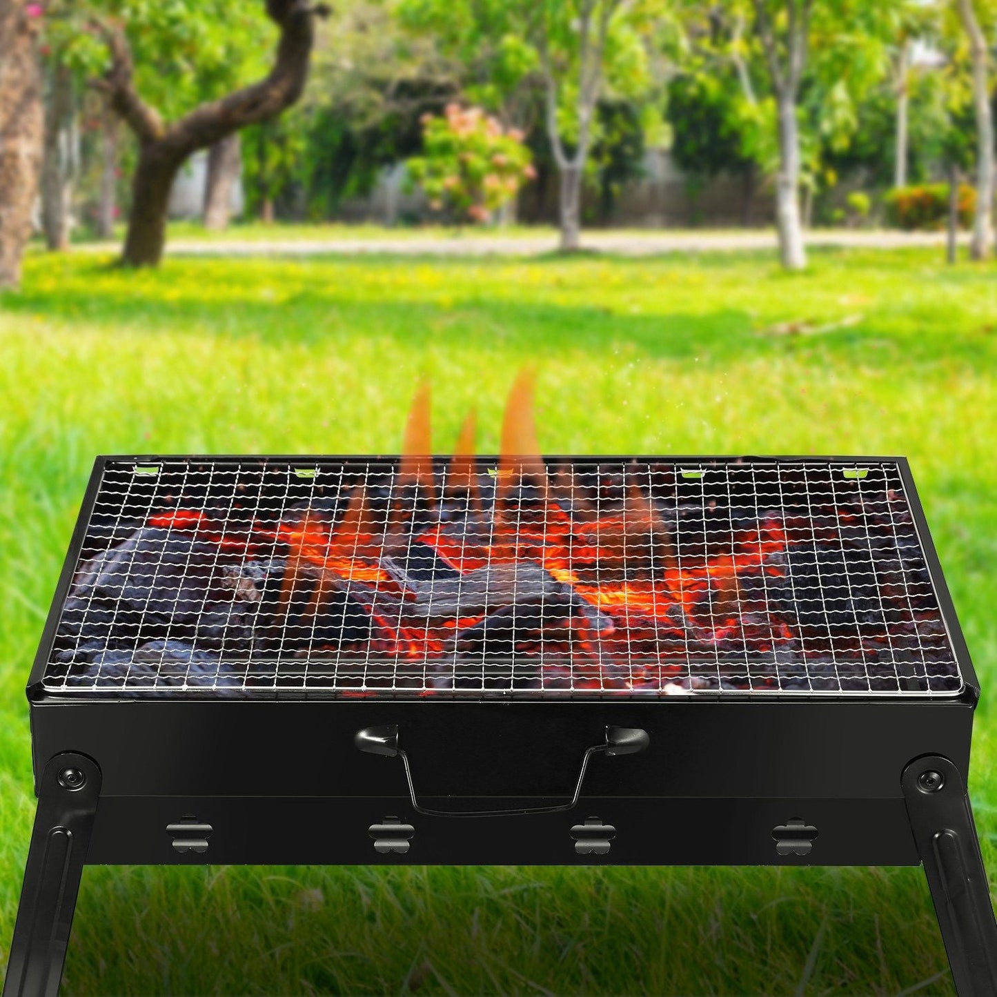 Portable Charcoal BBQ Grill – Lightweight Folding Smoker for Outdoors