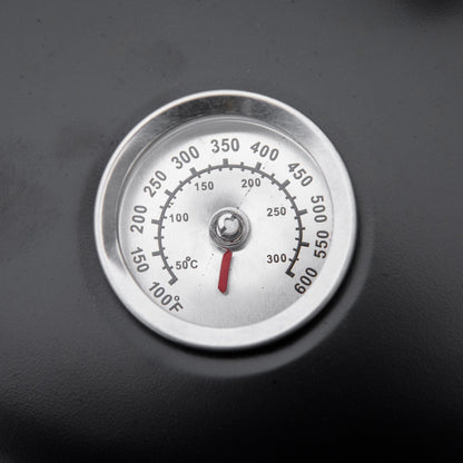 3-in-1 Vertical Charcoal BBQ Smoker Grill with 2 Cooking Areas and Thermometer