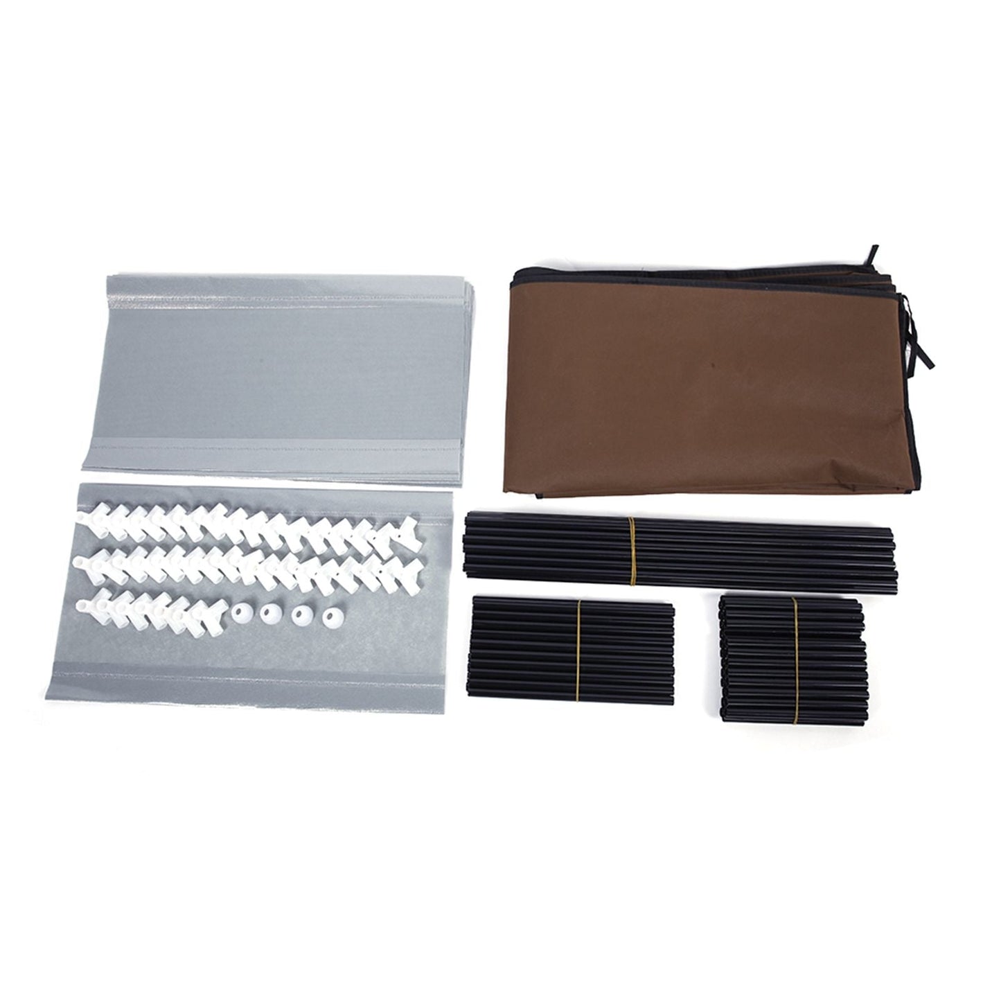 Room-saving 10-Layers 9 Lattices Non-woven Fabric Shoe Rack Black