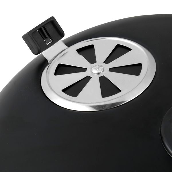 Outdoor Charcoal Smoker Grill – Portable Barrel BBQ Cooker Black