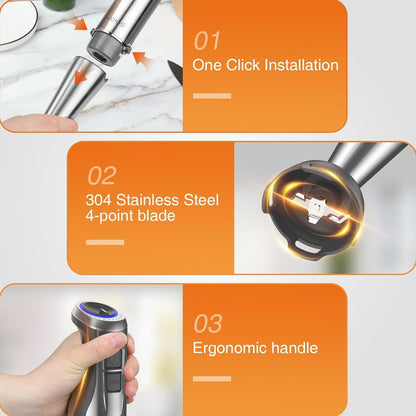 KOIOS 1100W Hand Blender Set – 5-in-1 Immersion Mixer