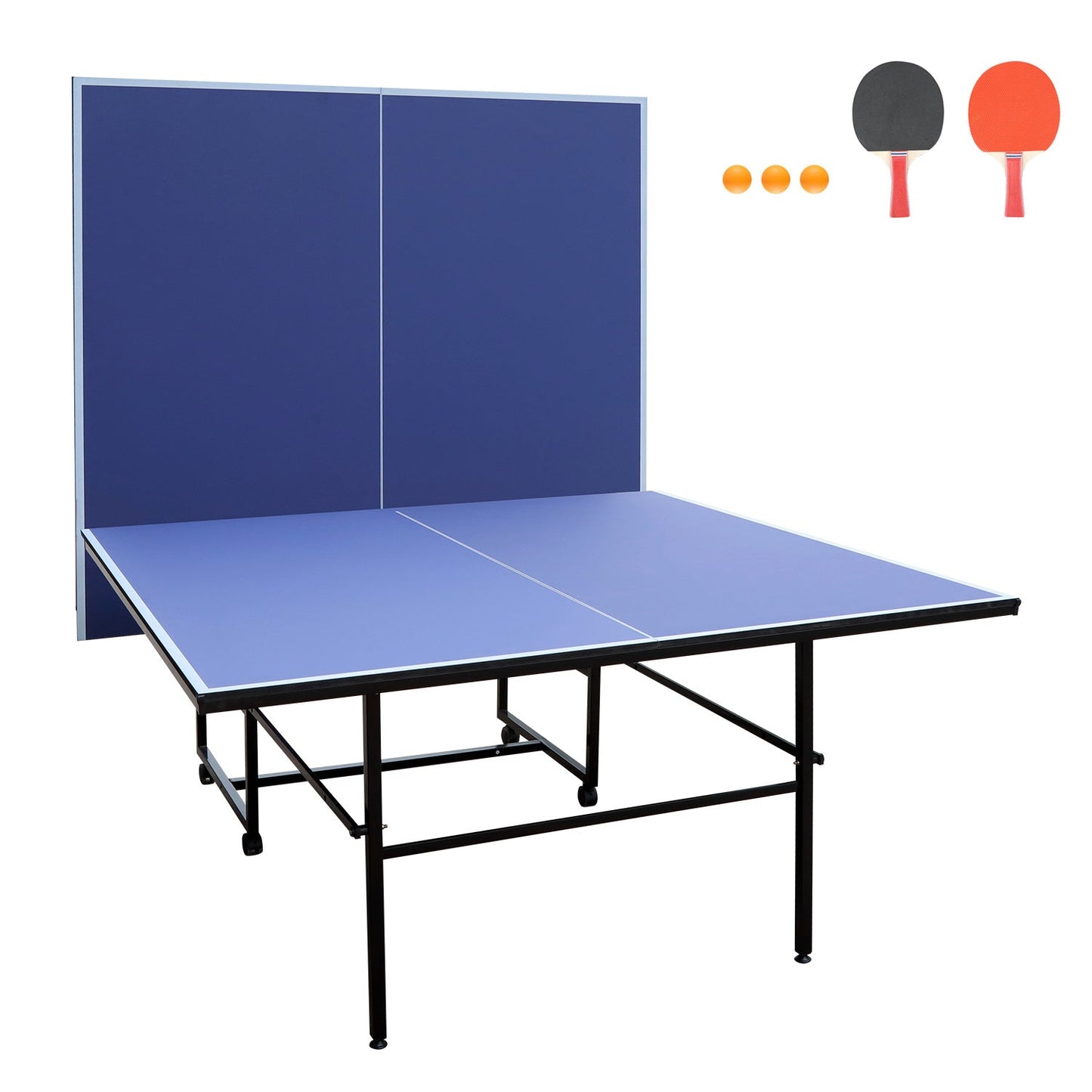 9-Foot Foldable Indoor Ping Pong Table Set with Accessories
