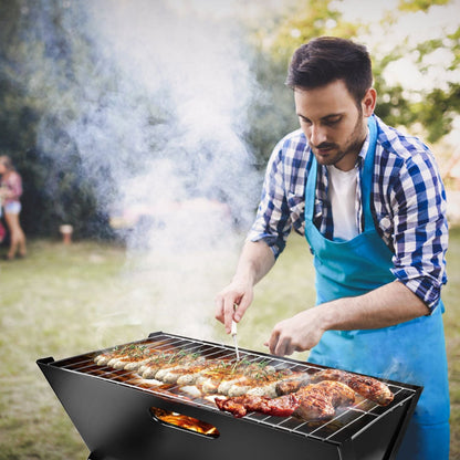 Foldable Charcoal BBQ Grill – Portable Triangle Design for Camping
