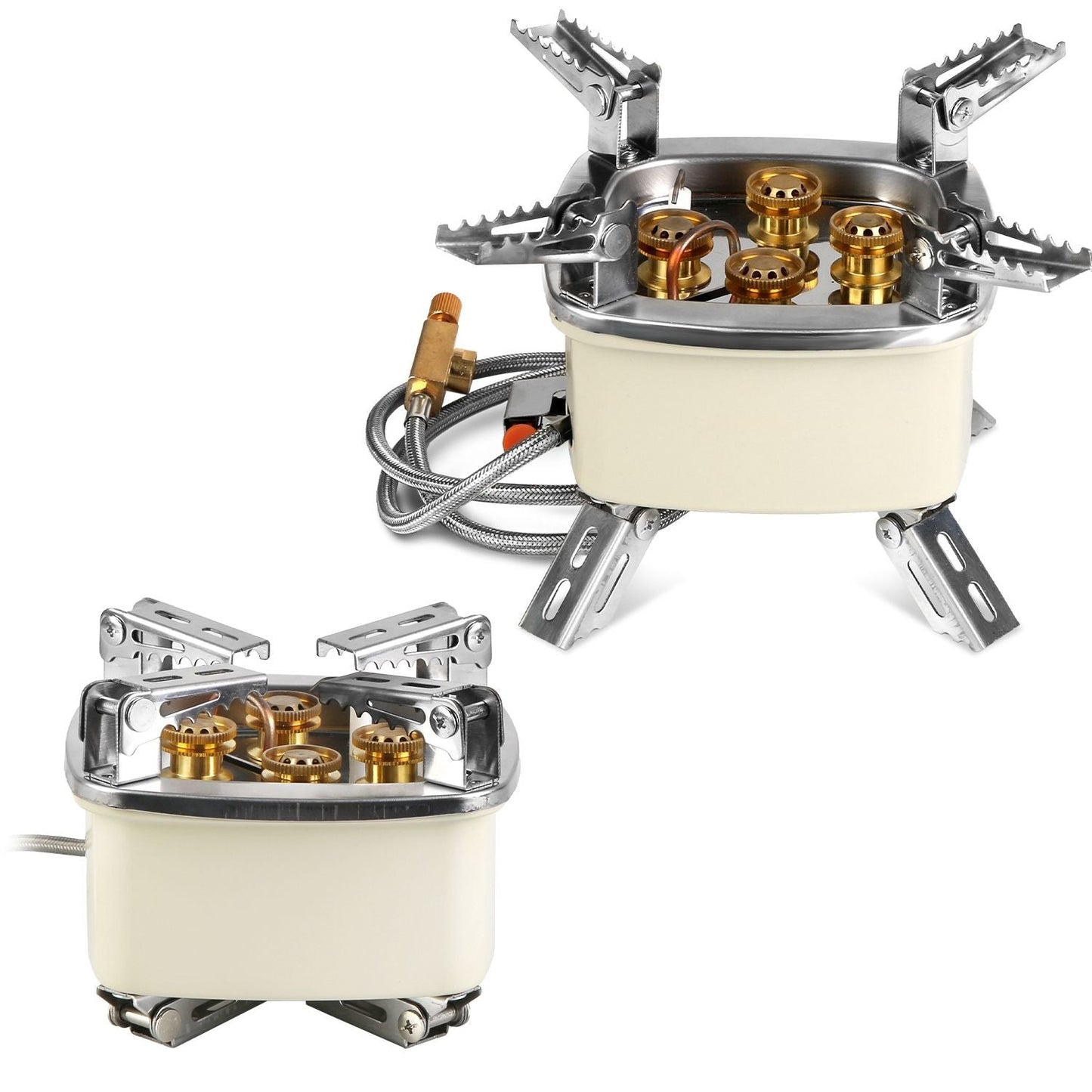 13000W Portable Windproof Camping Stove Five-head Gas Cooking Burner