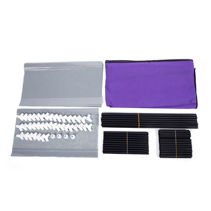 Room-saving 10-Layers 9 Lattices Non-woven Fabric Shoe Rack Black