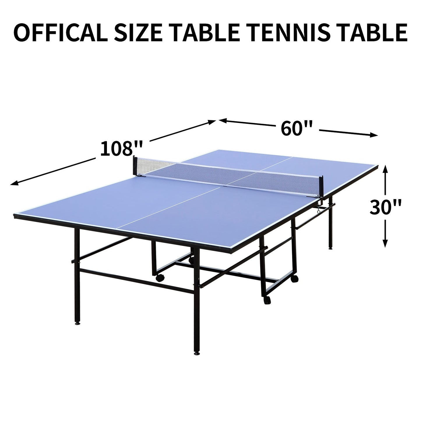 9-Foot Foldable Indoor Ping Pong Table Set with Accessories