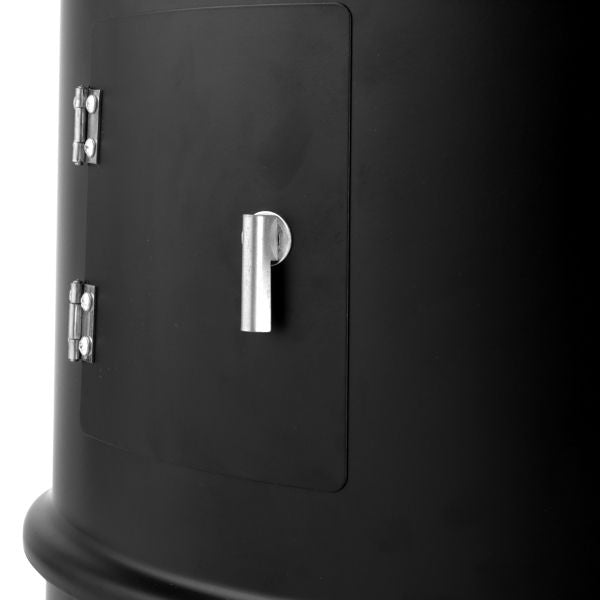 Outdoor Charcoal Smoker Grill – Portable Barrel BBQ Cooker Black