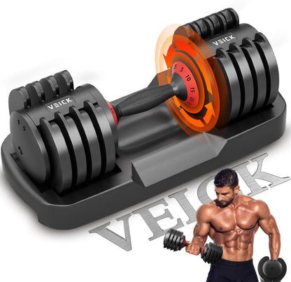 25LB Adjustable Dumbbell – 5-in-1 Weight Set with Anti-Slip Handle