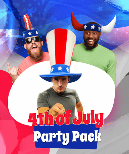 4th of July Party Pack (4 Hats & 8 Headbands)