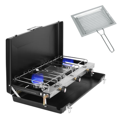 3-Burner 20,000 BTU Portable Propane Camping Stove
