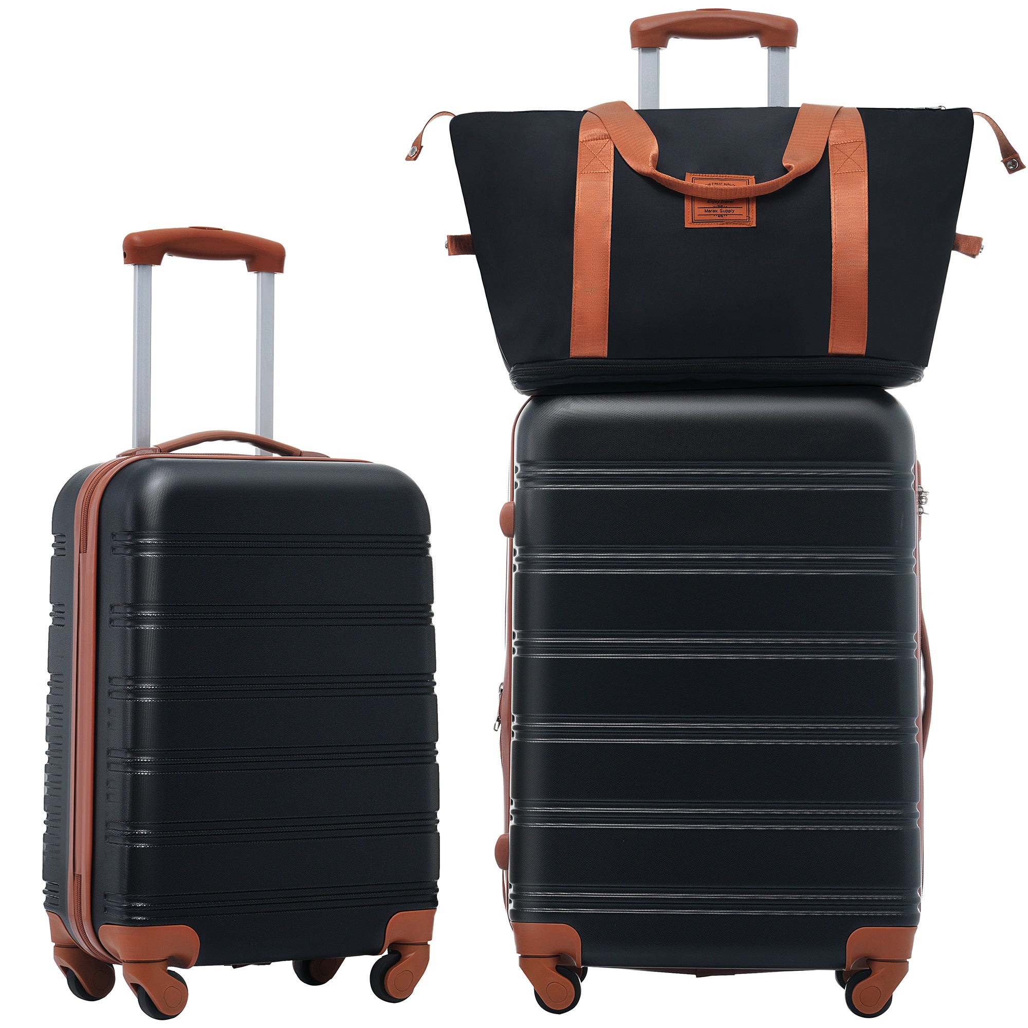 Hardshell Luggage Sets 2Pcs + bag Spinner Suitcase with TSA Lock Lightweight 20