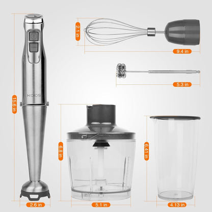KOIOS 1100W Hand Blender Set – 5-in-1 Immersion Mixer