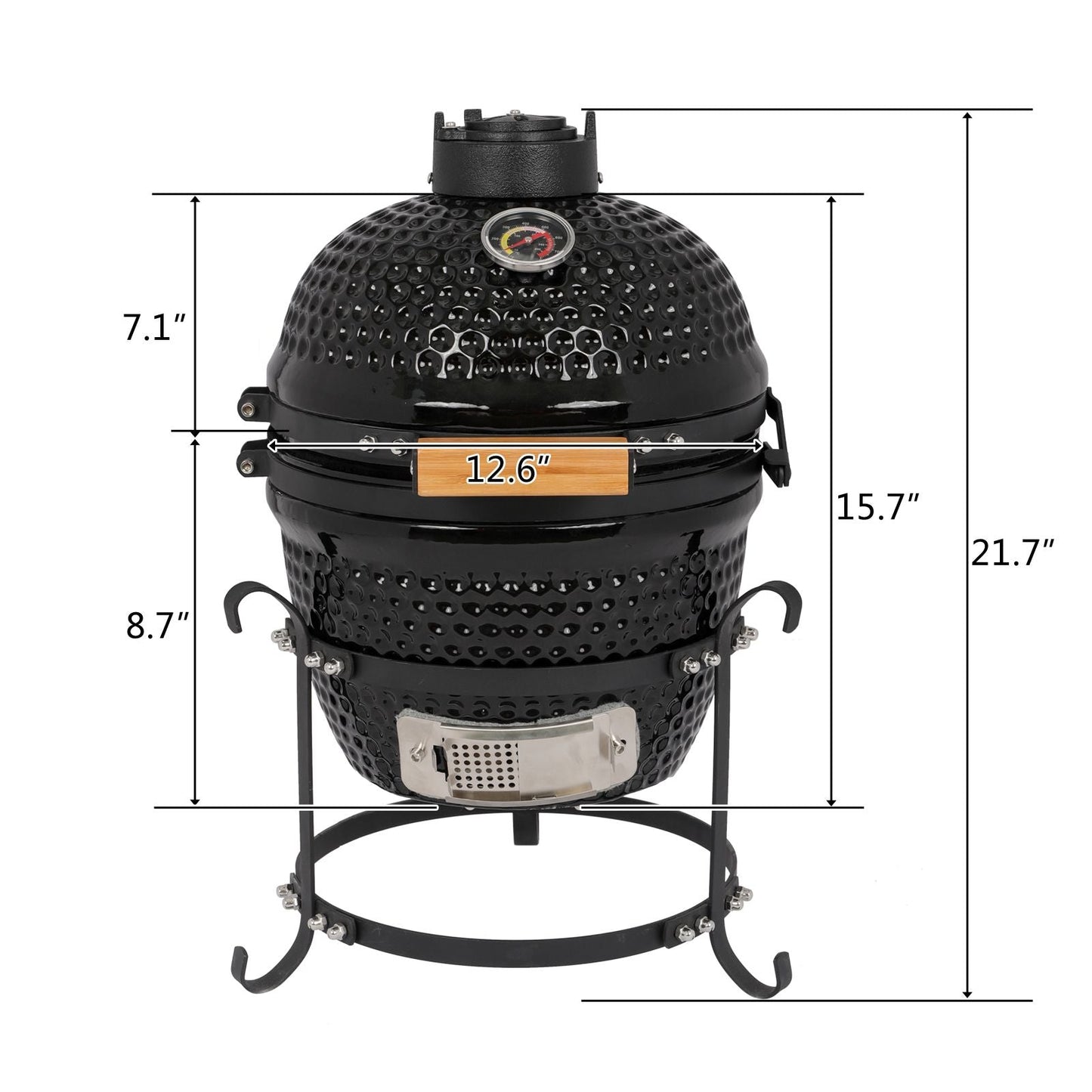 13" Ceramic Charcoal Grill XH – Compact Kamado-Style Outdoor Cooker