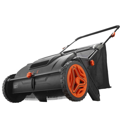 Heavy Duty 21" Push Lawn Sweeper for Leaves & Grass