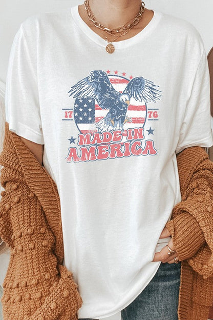 Retro Made In American 1776 Eagle Graphic Tee