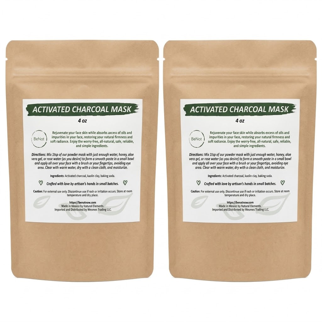 Mascarilla facial de carbón activado (paquete de 2)