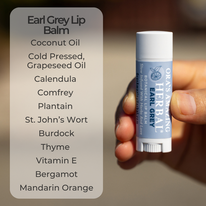 Natural Lip Balm 3 Pack, Vanilla, Earl Grey, Mintyliptus
