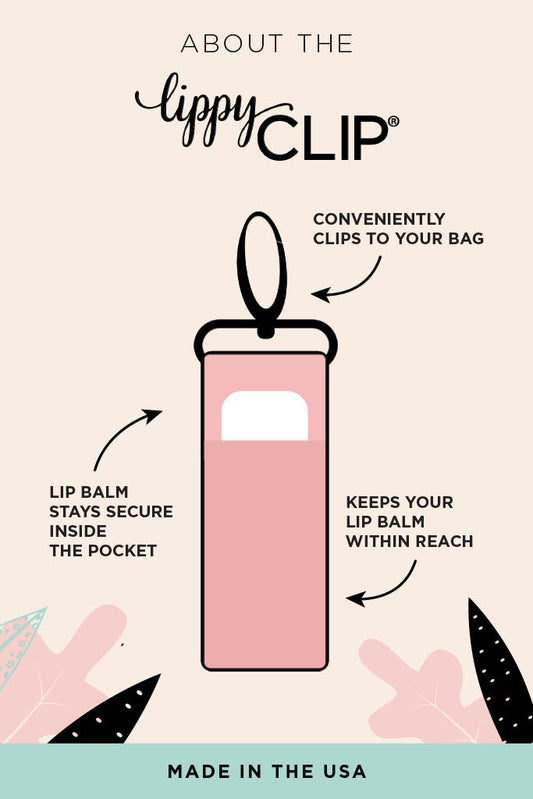 White Leopard LippyClip® Lip Balm Holder