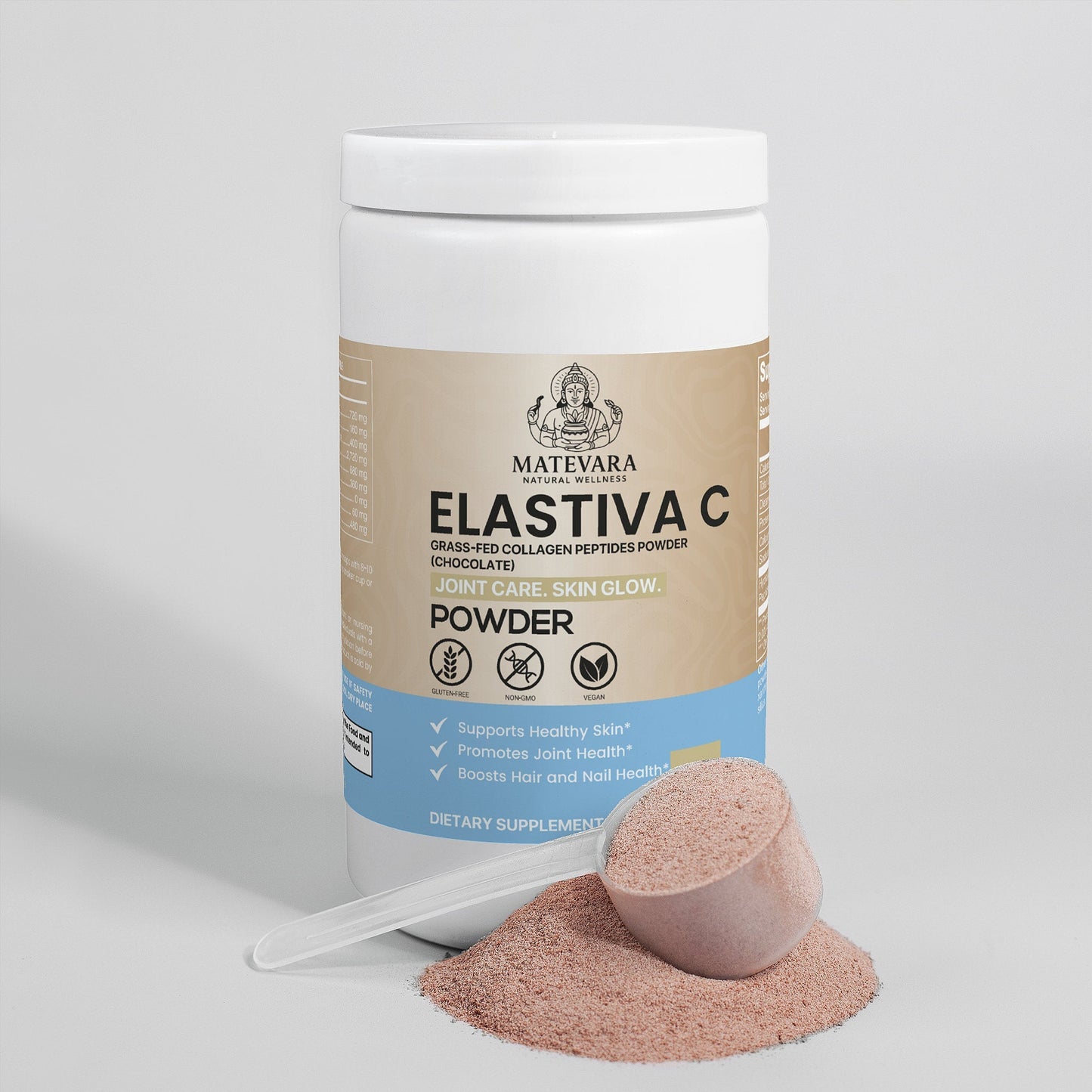 Elastiva C Grass-Fed Collagen Powder, Chocolate Flavor |