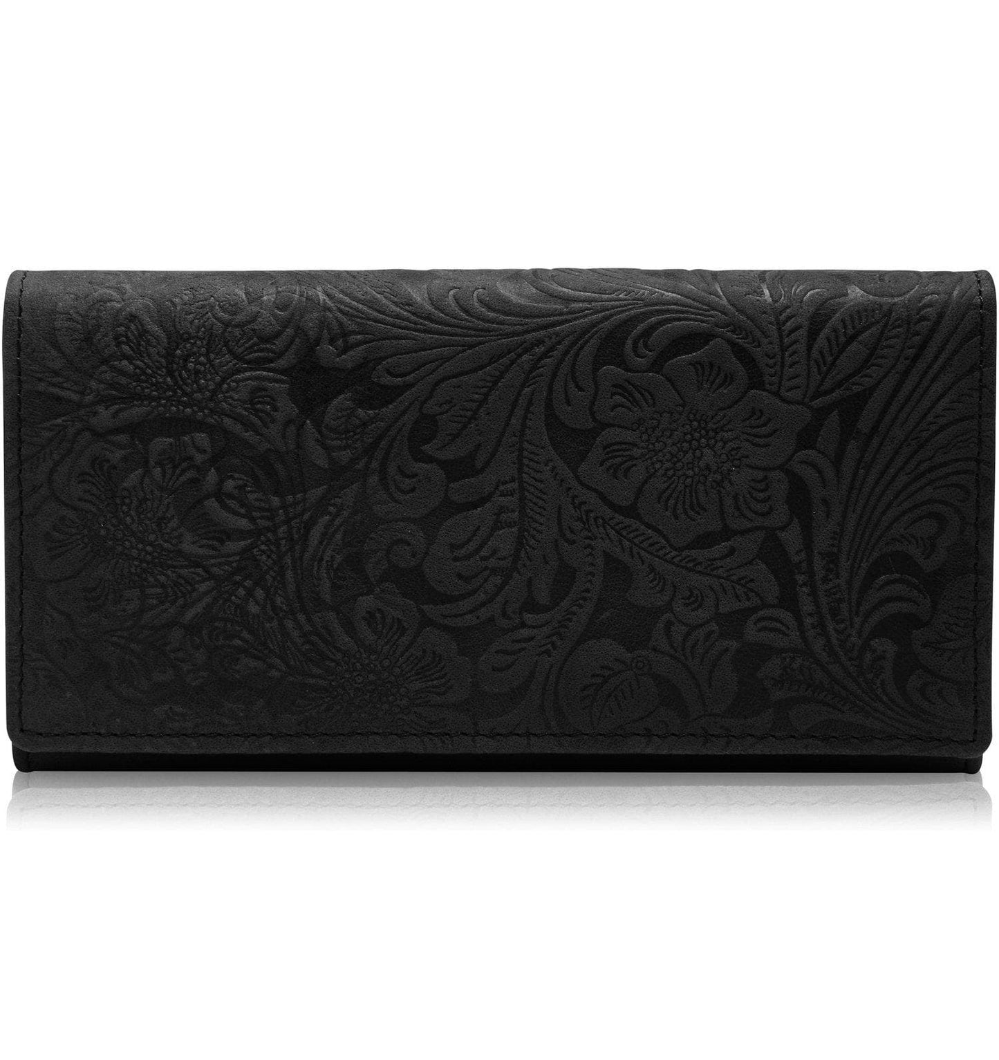 Portefeuille accordéon floral gaufré