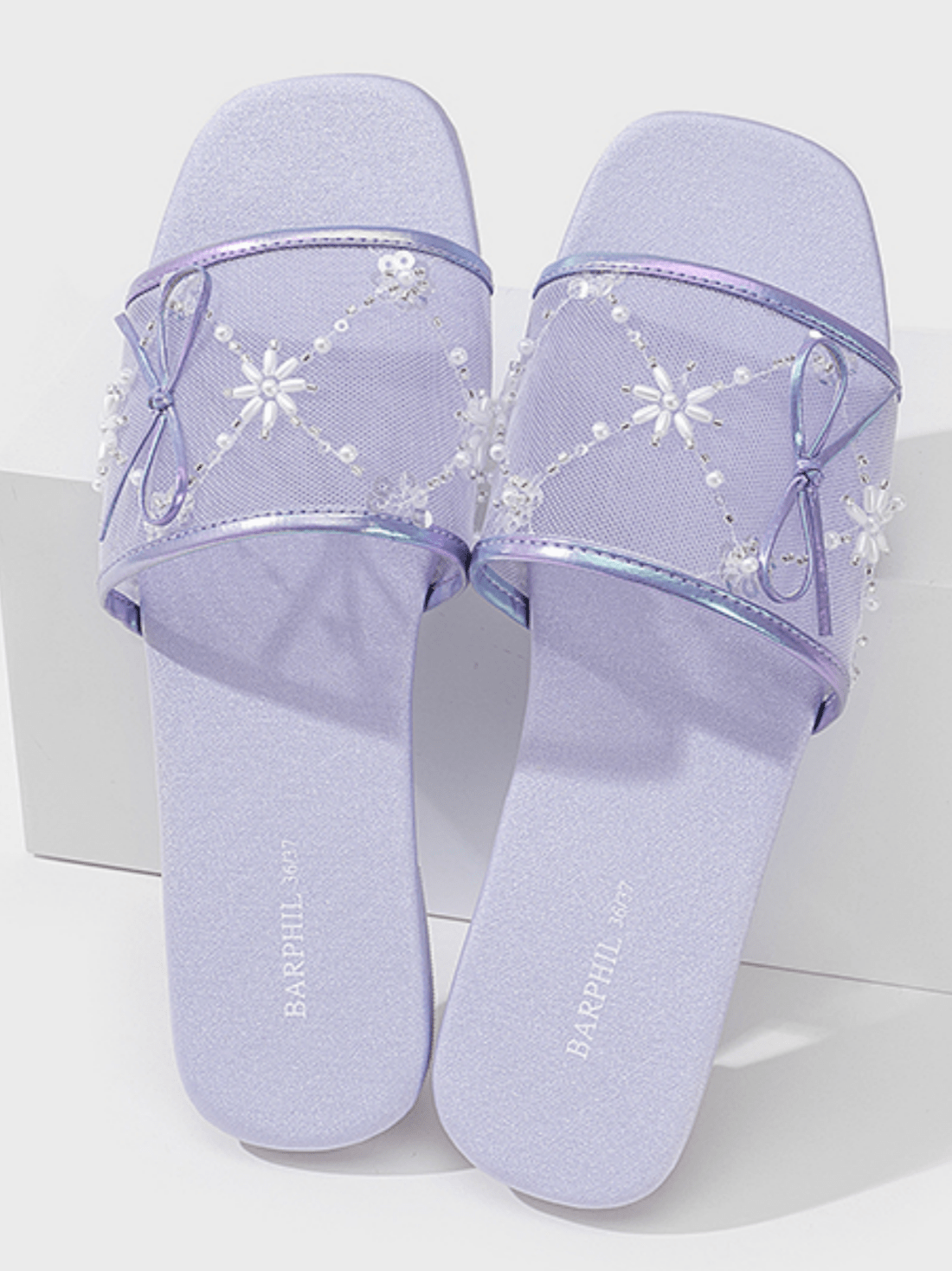 Embroidered Satin Bow House Slippers | Daily Health & Beauty