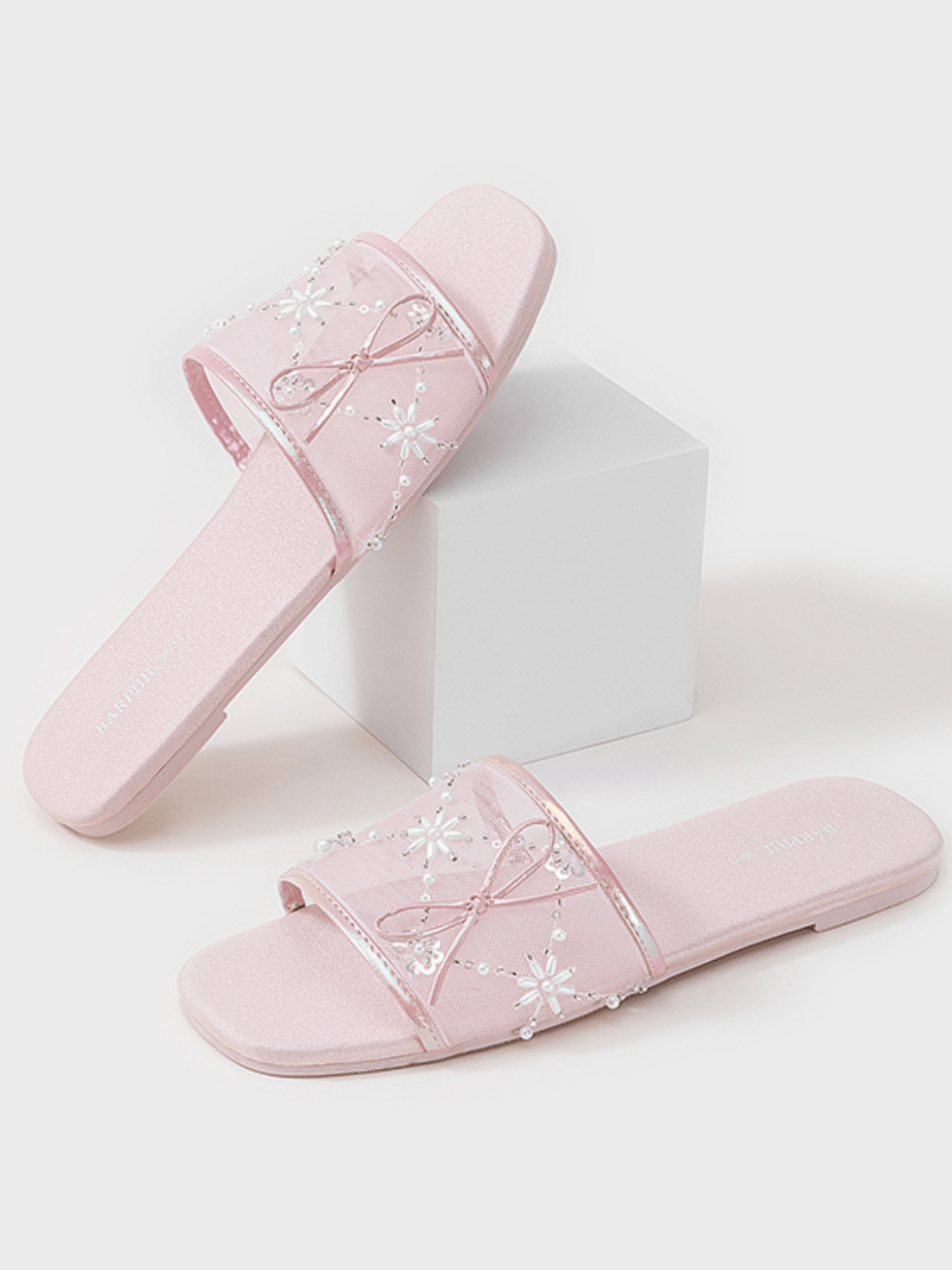 Embroidered Satin Bow House Slippers | Daily Health & Beauty